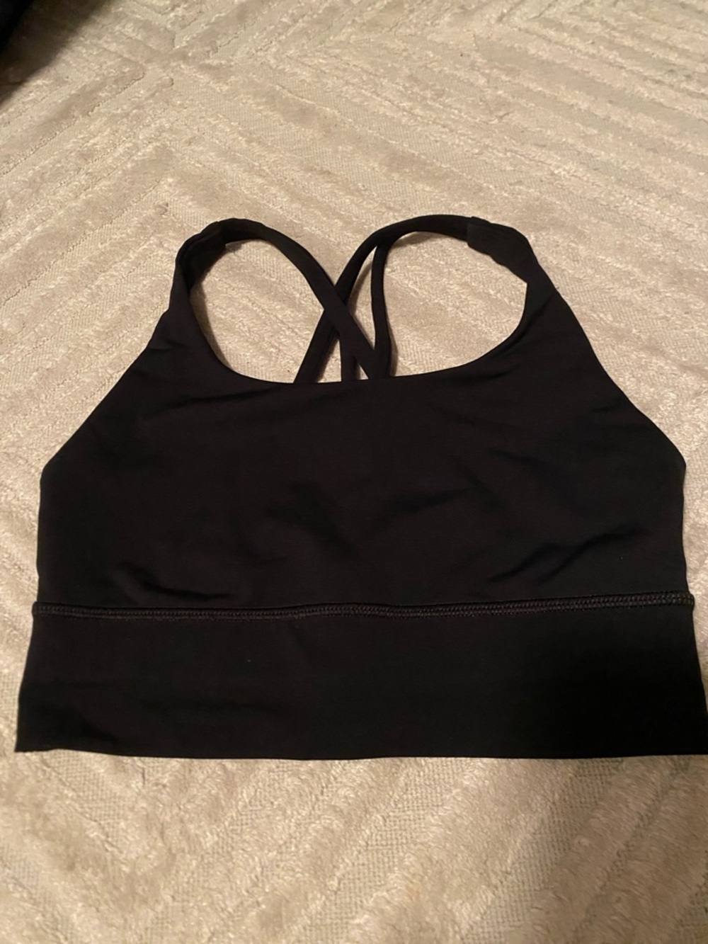 NWOT Lululemon Black Cross-Back Sports Bra, size 4